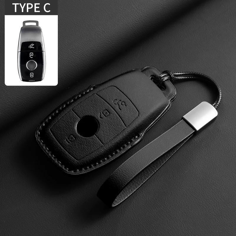 "Full Flip Leather Car Remote Key Case Cover for Mercedes Benz A C E S G Class GLC CLE CLA GLB GLS GLA W177 W205 W213 W222 X167" AX1