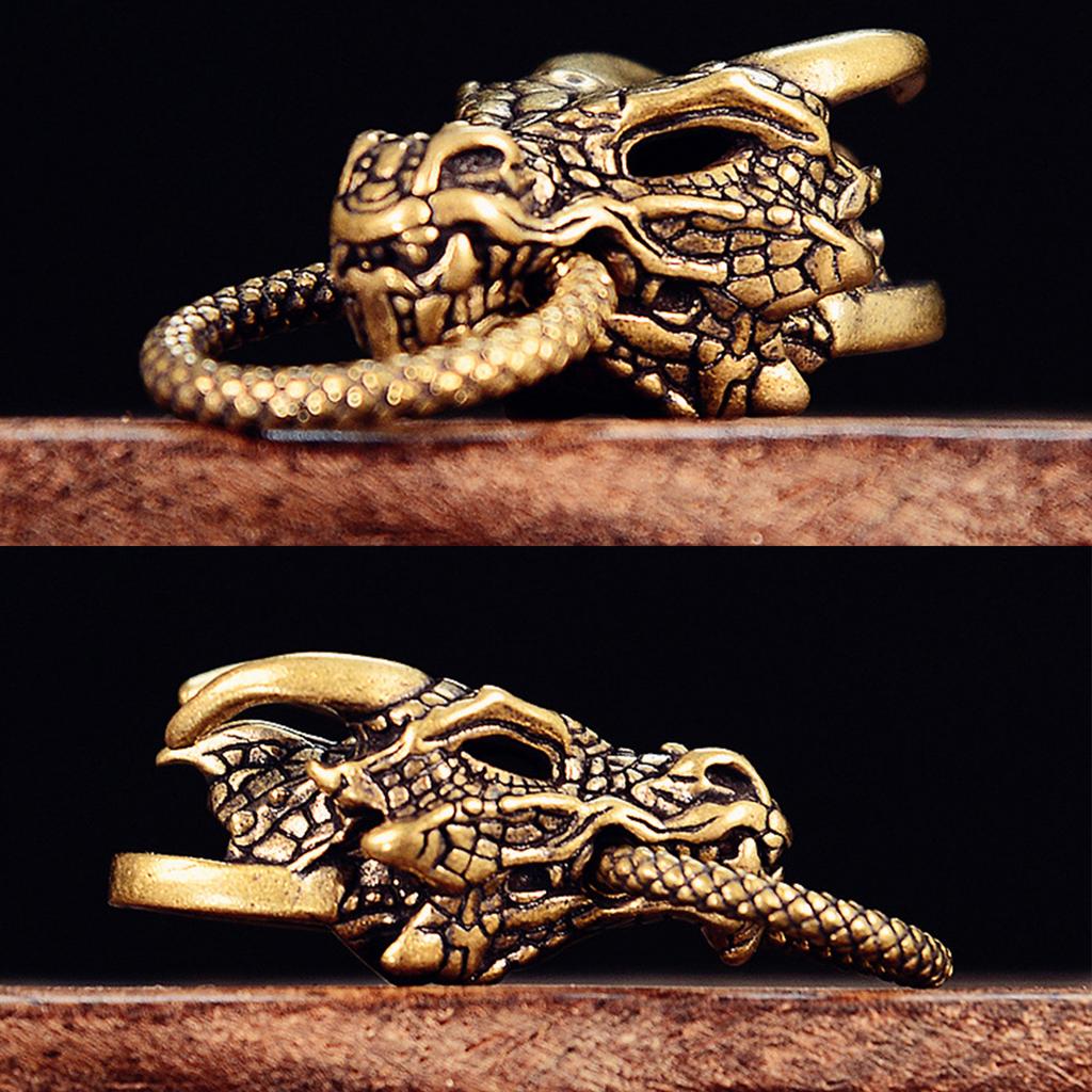 Traditional Chinese Dragon Brass Keychain Pendant For Personalized Accessories And Cultural Gifts