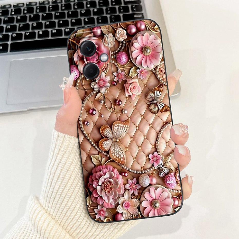Beautiful Floral Phone Case For Xiaomi Redmi Note 12 5G Soft Silicone Shockproof Cases For Redmi Note 12 Pro Note12 5G Bumpers
