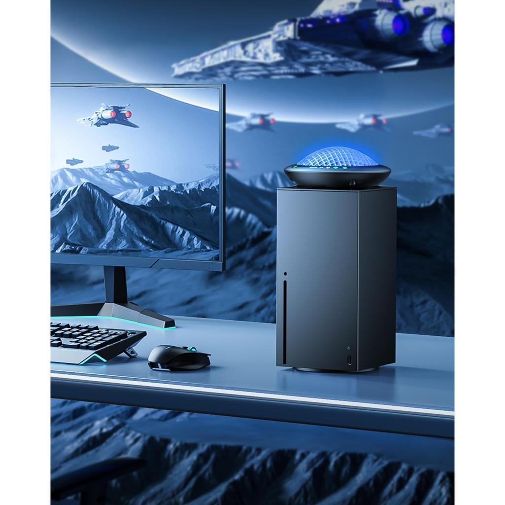 Вентилятор охлаждения UFO с 11 RGB-лампами, автоматическая система охлаждения, скорость вращения вентилятора регулируется в зависимости от температуры для консоли Xbox Series X, низкий уровень шума, 3 скорости, порт USB