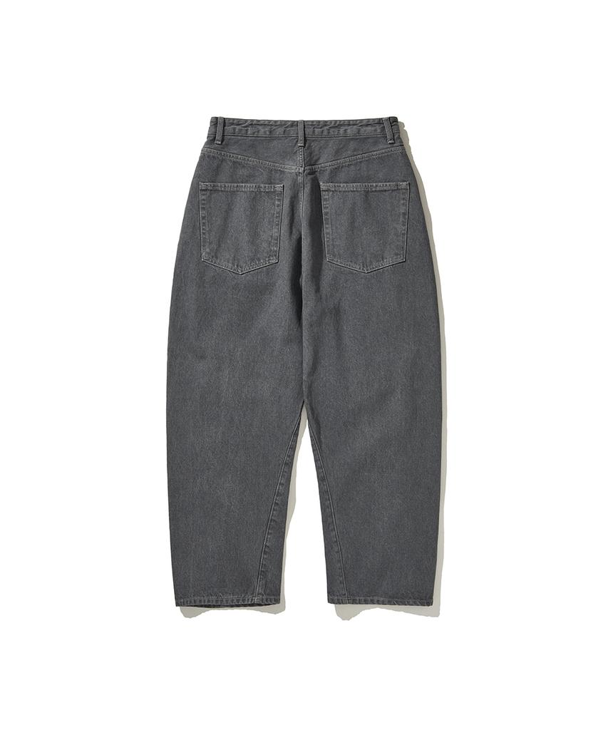 HISHANDER Structured Denim Pants Gray