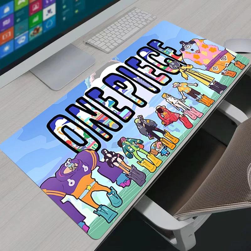 Коврик для мыши Компьютер Ноутбук Япония Игра Аниме Логотип One Piece Клавиатура Коврик для мыши Большой коврик для мыши Клавиатуры Игроки Декор Настольный коврик