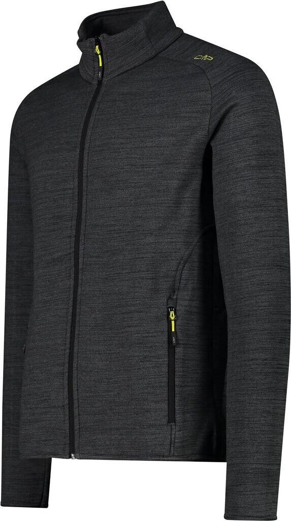 Куртка CMP Мужская куртка из меланжа Stretch Performance Fleece (30E9707) stretch Fleec (30E9707) piombo mel.-zolfo