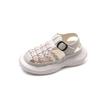 Fashion 2025 Summer New Children Sandals for Girls Fashionable Korean Style Soft Bottom Anti-slippery Versatile Woven Roman Beach Shoes