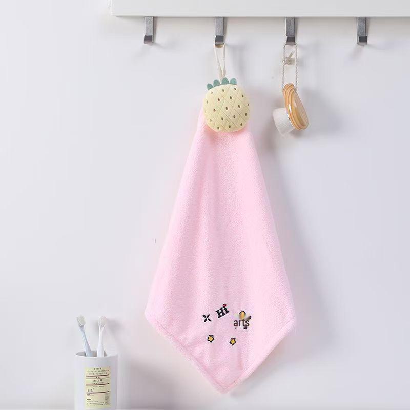 Милое детское полотенце для рук с рисунком из мультфильма - мягкое, плотное, впитывающее, без ворса, коралловый флис.