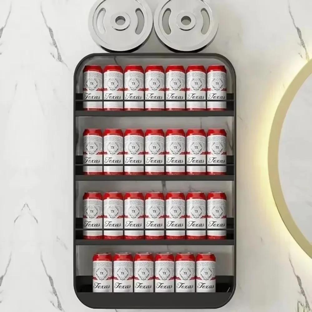 Bathroom Storage Shelf Kitchen Mounted Storage Rack Wall Mounted Shelves Bathroom Framed Multi-Layer Punch-Free Cosmetic Shelf