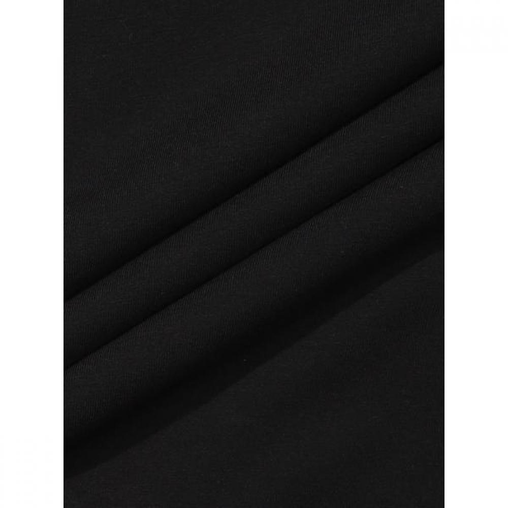 Embroidered PoinT ShorT Sleeve T shirT Black