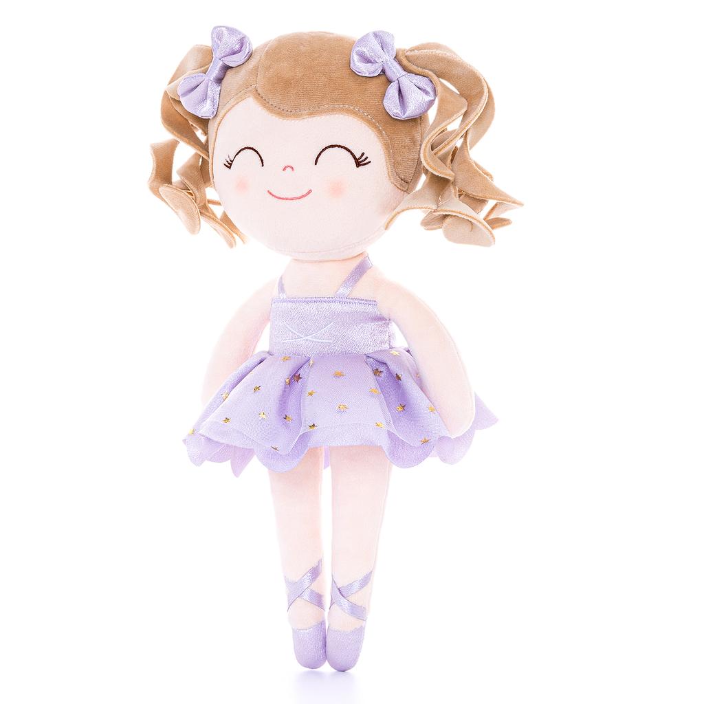 Plush Collection Doll Purple Lace Dress for Christmas Gift Graduation Baby Shower Presents