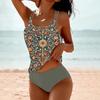 New Summer Swimwear Bikini Set Sexy Print High Waist Bikini 2 Piece Set Women Split Swimsuit Backless Beach Bikini