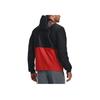 Under Armour Толстовка с капюшоном и полумолнией Woven Series Alma Mater Color Block, мужская верхняя одежда, глянцево-красная 1366301-839