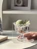 Classic Advanced Home Dessert Glass Cup Relief Craftsmanship Ice Cream, Bird's Nest, Milk Cup Wine Glass Home Furnishings   Glass