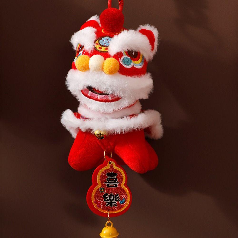 Bell Lion Dance Pendant Fortune Character Chinese New Year Gift Bag Hanging Accessories