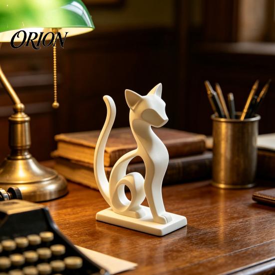 Декоративные домашние украшения Минималистичная 3D-печатная фигурка кошки, Орнамент-статуэтка животного, Креативное украшение для спальни Маленькая настольная скульптура для
