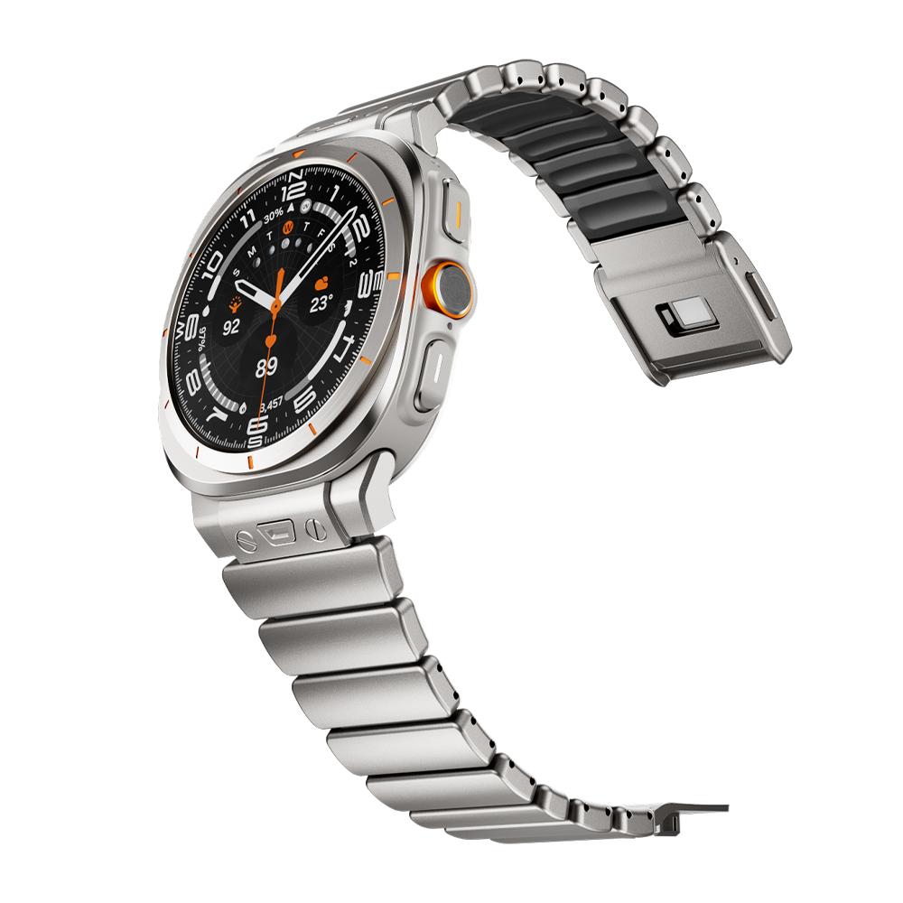 Металлический браслет из нержавеющей стали для Samsung Galaxy Watch Ultra 2025 47 мм Резиновые мужские ремешки Браслет для GALAXY Watch Ultra 2024 47 мм