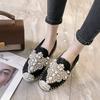 Spring And Summer Top Sell Pearl Rhinestone Loafers Women 'S Flat -Bottomed Espadrilles Casual Lazy Shoes Women Flat Shoes