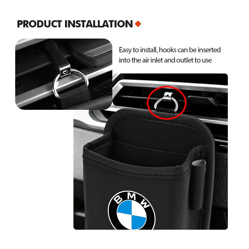 Car Air Vent Storage Pocket Phone Holder Coin Key Card Organizer For BMW M3 M5 X3 E93 F10 F20 F30 F40 F15 F25 F26 F31 F49 F86