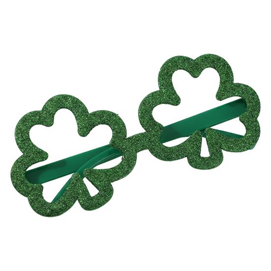 Очки на День Святого Патрика Блестящие Трилистник Бутылка Пива Очки для Глаз Зеленые Счастливые Ирландская Тема Фотобудка Реквизит для Домашней Вечеринки Подарки