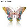 Fashion Colorful Big Exquisite Butterfly Brooch Women Enamel Rhinestone Insects Beauty Office Casual Pins Gifts