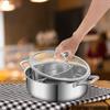 Китайский двухсторонний горшок для приготовления шабу из нержавеющей стали, газовый горшок для кухни и путешествий