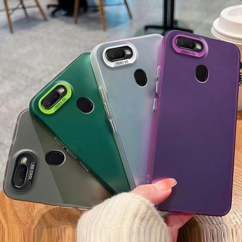 For OPPO A5s Case OPPO A7 Phone Case Oppo A7x A7N Cover Oppo A12 A12S OPPO F9 F9 Pro A5s Luxury Metallic Aurora Skin Matte Cover
