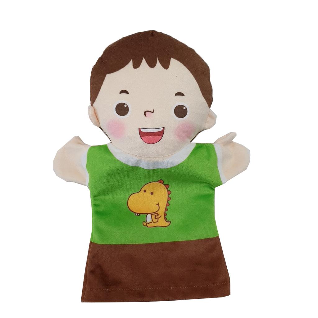 Hand Puppet Family Member Stuffed Toys Soft Hand Dolls Dad Mom Grandparents Finger Glove Parent Child Activities Props Kid Gifts