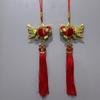 Guochao Koi Lantern Pendant: Gold Silk Tassel Decor for Housewarming & New Year Celebrations