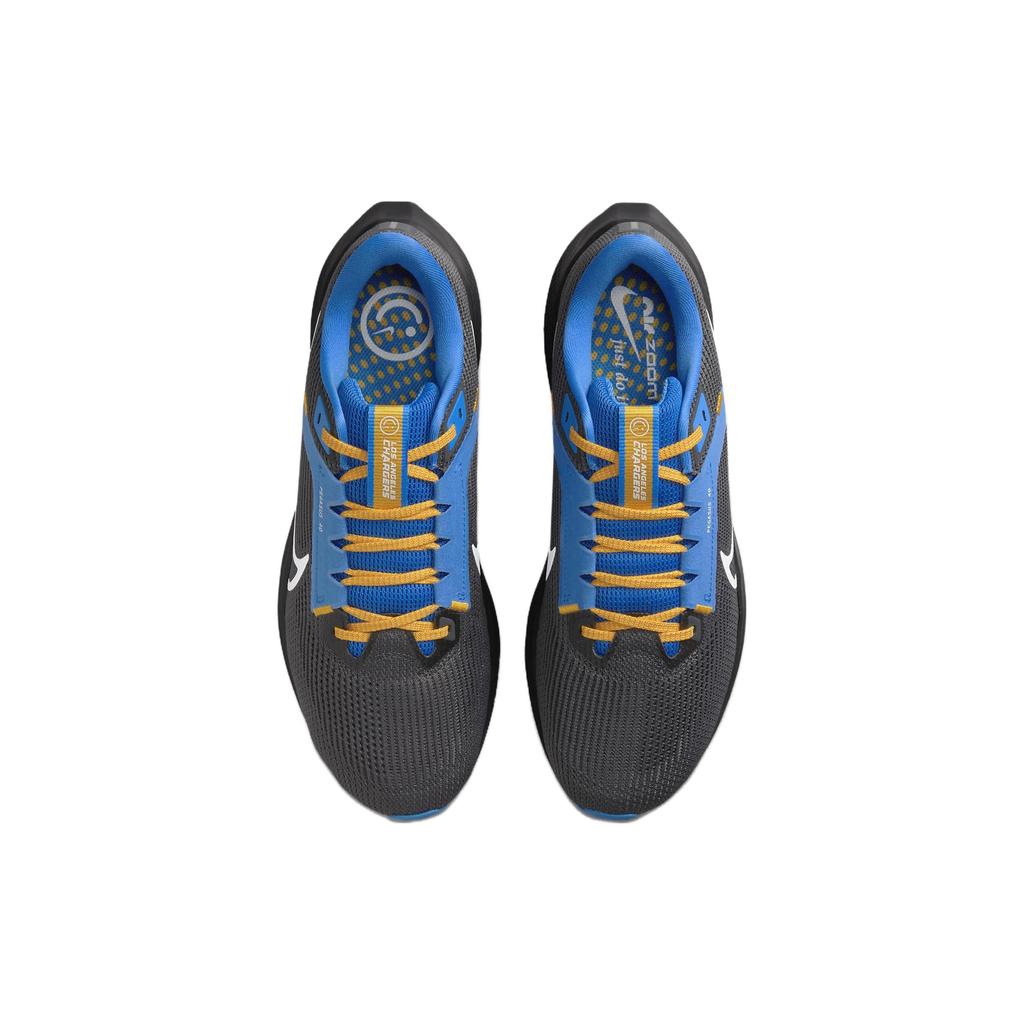 NFL x Nike Air Zoom Pegasus 40 Los Angeles Chargers Мужские кроссовки Черный Антрацитовый Итальянский синий DZ5948-001