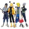 Набор экшн-фигурок Bandai 20 см Naruto Shippuden - Учиха Саске Хатаке Какаши Намикадзе Минато Аниме Коллекционная модель Игрушки Подарки