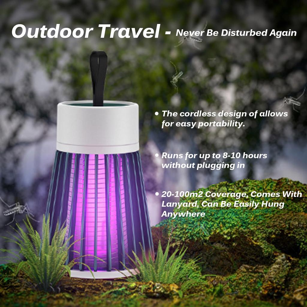 Mozz Guard Mosquito Zapper, новая уличная лампа MozzGuard 2024 года от комаров, портативный беспроводной Mozz Guard 2.0, зарядка через USB и низкий уровень шума