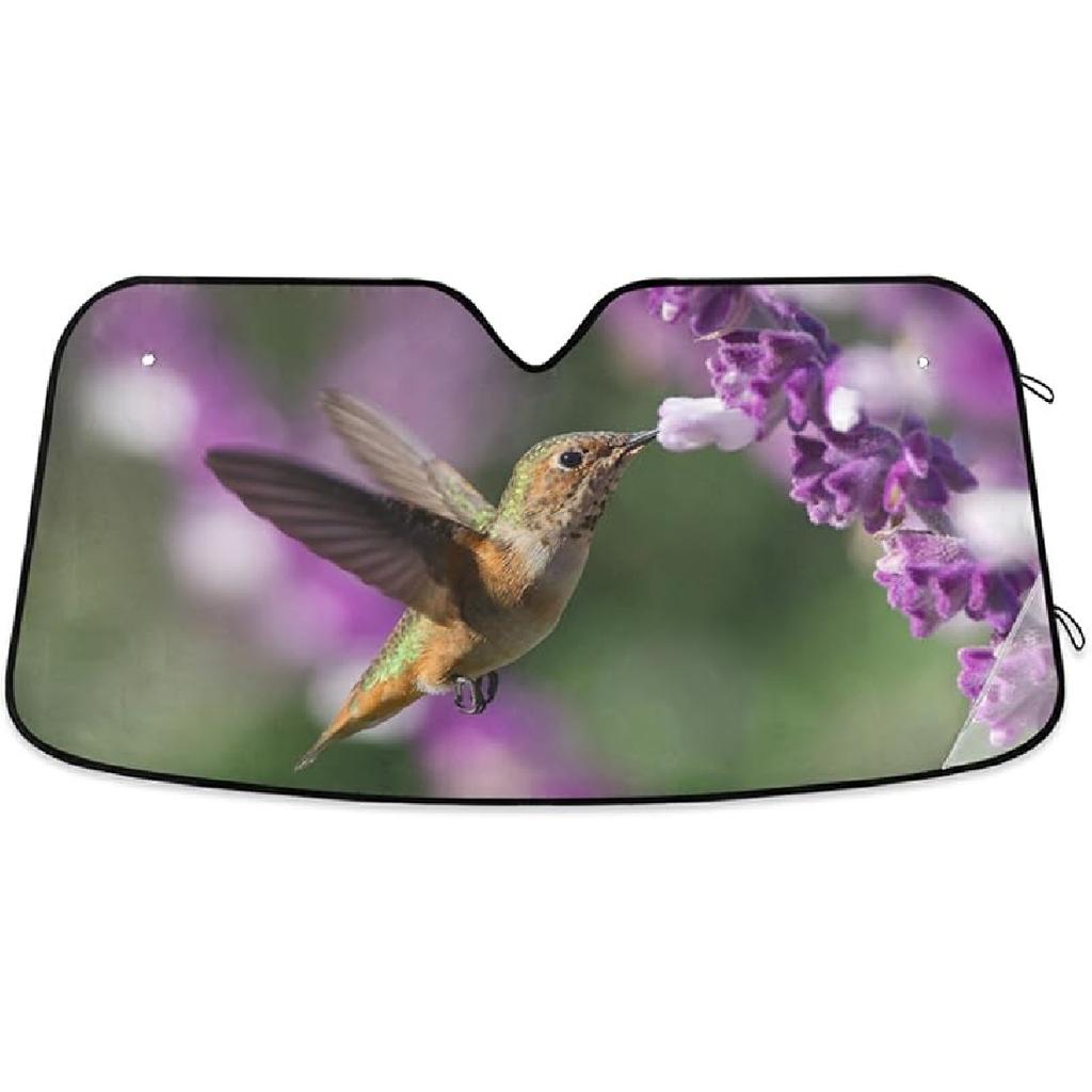 Black Leopard Car Windshield Sun Shade N Animal Skin Print Foldable UV Ray Sun Visor Protector Sunshade To Keep Your Vehicle Cool (55" X 27.6")