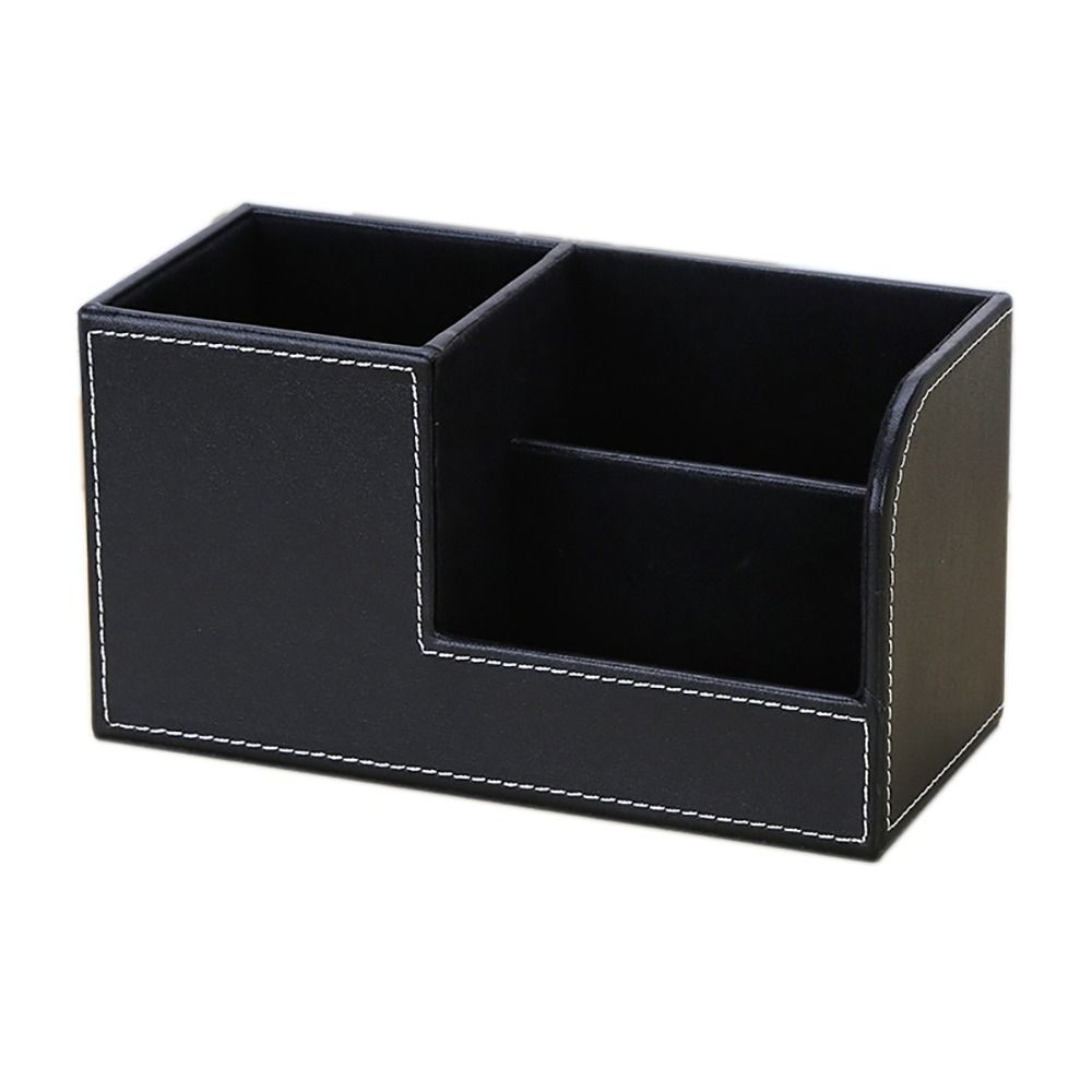 Leather Makeup Brush Holder Stationery Storage Pen Container Light Luxury Brush Pot