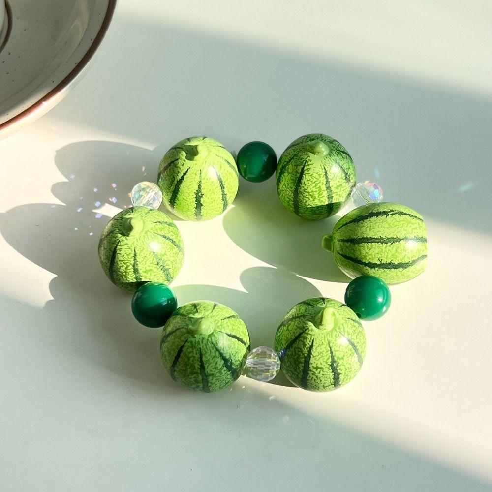 Resin Beads Bracelet Dopamine Summer Bohemian Jewelry Simulation Fruit Bracelet Beach Jewelry