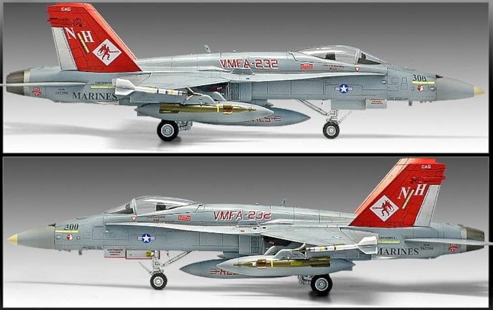 Academy 1/72 Scale US Marine Corps F/A-18A+ VMFA-232 Red Devils Plastic Model Kit 12520