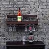 Mini Wine Rack Set Miniature Wall Mounted Wine Rack with Bottles Wine Glasses Doll Mansion Furniture for Kitchen Doll Bar Decor