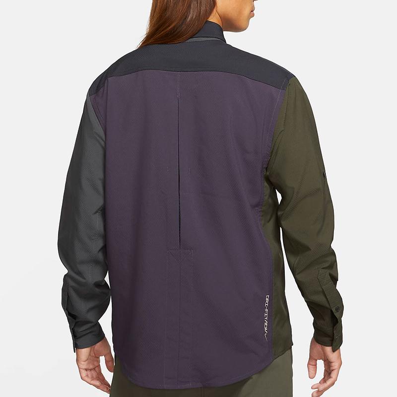 Nike ACG Dri-Fit Adv Uv Devastation Trail Водонепроницаемая куртка с длинными рукавами и карманами Весенняя мужская куртка черного цвета DB1014-070