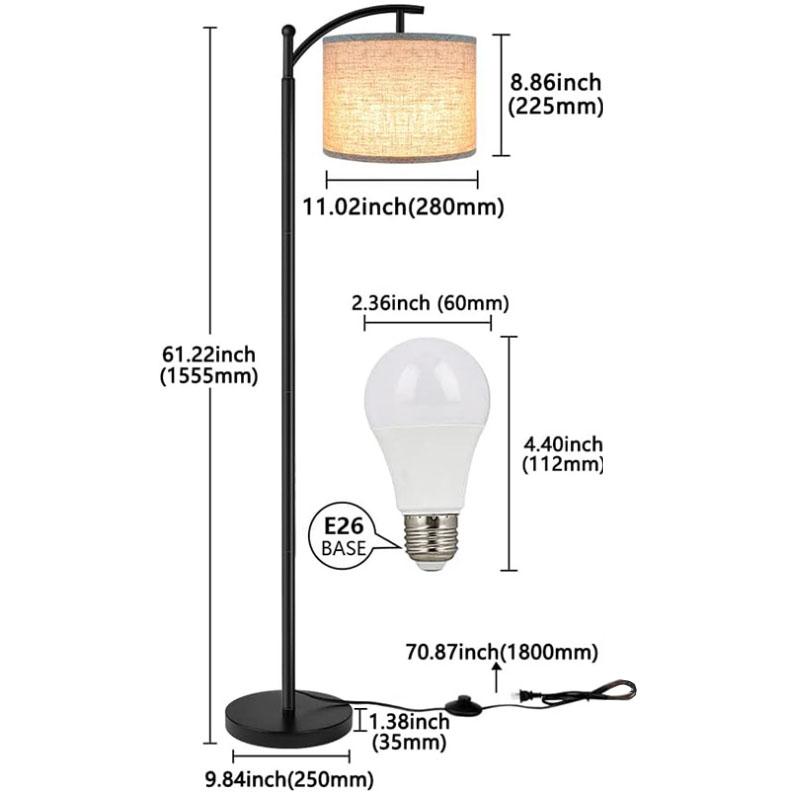 Nordic Minimalist LED Floor Lamp for Living Room Retro Bedroom Bedside Lamps Wall Corner Atmosphere Eye Protection Fixture Torch