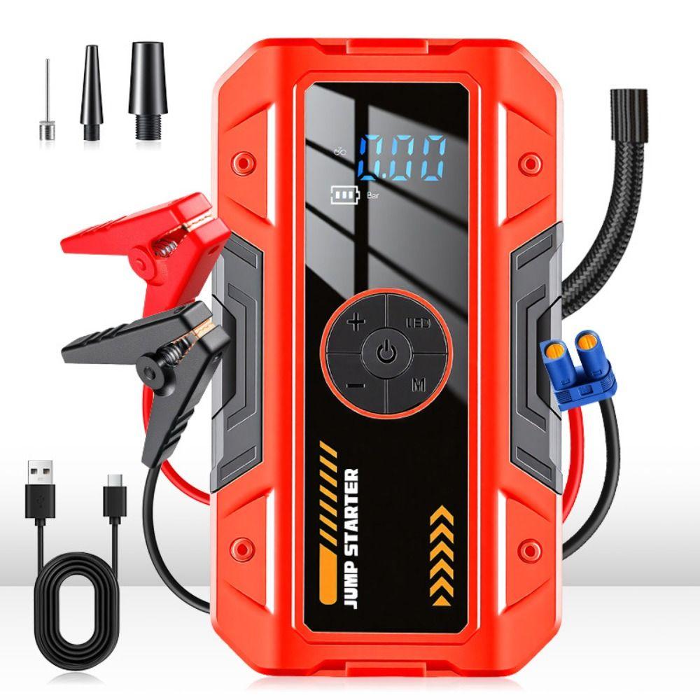 Digital Display Tire Inflator Weatherproof Car Jump Box Portable Power Bank Car Battery Start