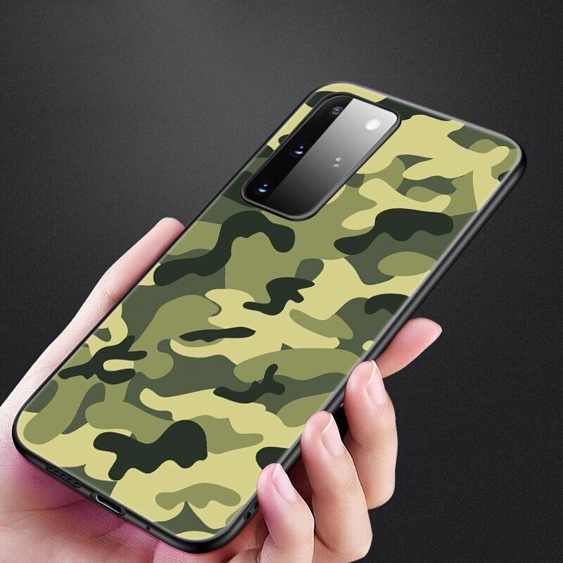 Чехол для телефона Camo Army Camo для Samsung Galaxy S20 S21 FE S10 Lite Note 20 10 Lite S8 S9 + S10E S10 Plus Ultra Black Cover