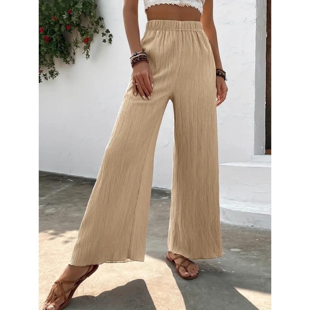 Женские повседневные свободные утягивающие брюки со стрелками и широкими штанинами