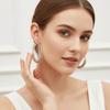 Fashion Jewelry Colorful Large Hoop Earrings Round Exaggerated Zircon Earrings Crystal Jewelry Studded Earrings Party