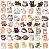 50 Cartoon Round-eyed Cat Doodle Stickers Decorate Guitar Notebook Suitcase DIY Waterproof Stickers
