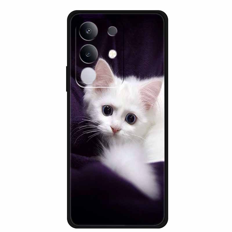 For vivo T4x Cover Silicone TPU Phone Case Funda for vivo T4x 5G V2437 Black Back Bumper Soft Protector Cartoon Anime Cute Capa