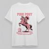 Women's Plus Size Comfortable Classic T Shirt Pink Horse and Rider Graphic Tee