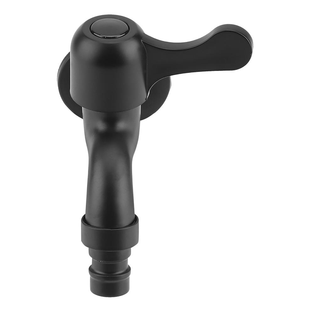 Wall Mount Water Faucet Black Faucet Easy Install Water Tap Washing Machine