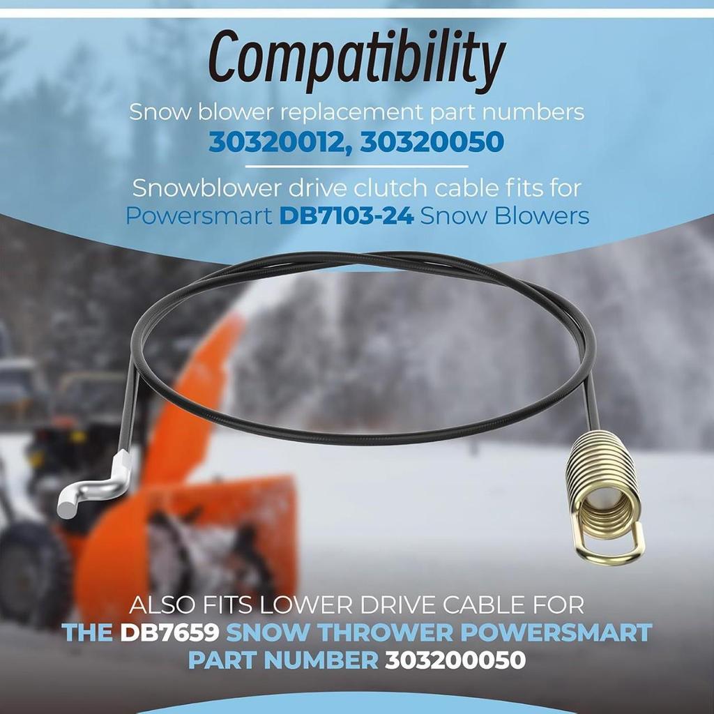 303200012 & 303200050 Auger Cables Compatible with PowerSmart Snow Blower DB7651-24
