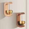 1Pc/2Pcs Wooden C-Shaped Wind Chime Magnetic Suction Door Type Shopkeepers Bell for Door Opening Minimalist Chime for Home Garden