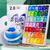 Набор акварели Blue Bamboo из 42 цветов с люминесцентным белым и кистями, 80 мл