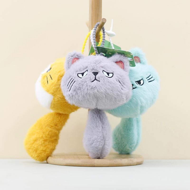 Plushie Cat Mini Keychain With Pp Cotton Stuffing For Bag Keychains Accessories