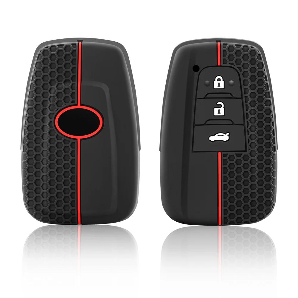 Чехол для автомобильного ключа, защитный силиконовый чехол для ключа, автомобильные аксессуары для Toyota Prius Camry Corolla C-HR CHR RAV4 Prado 2018 2022