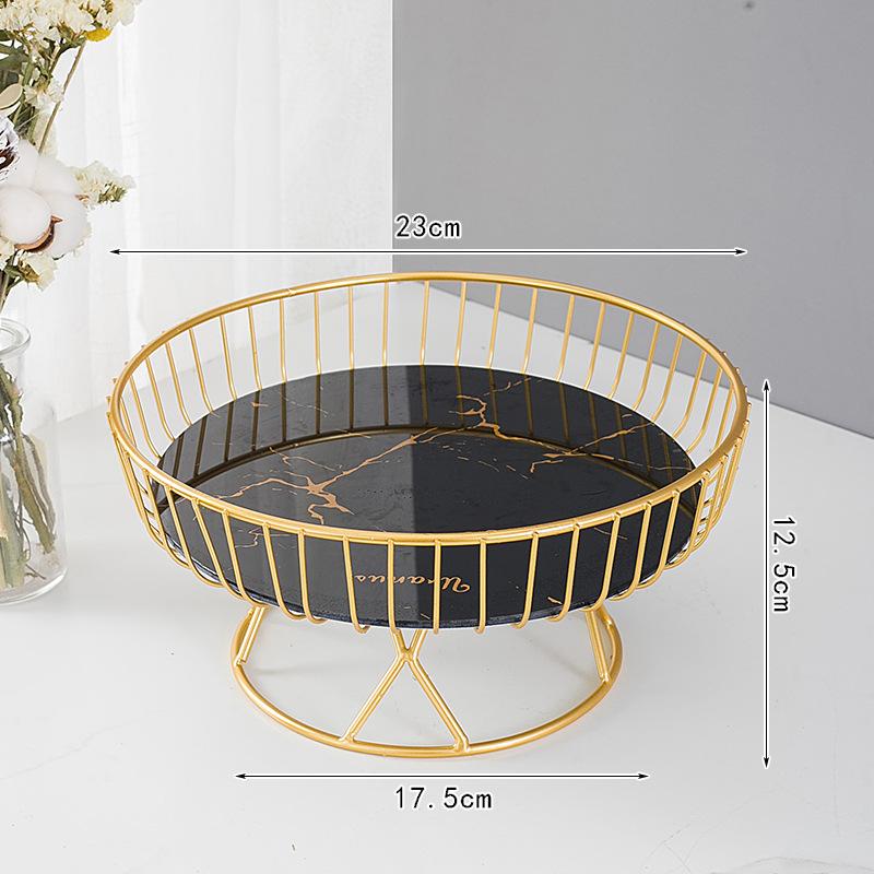 European Light Luxury Ceramic Fruit Tray Creative Living Room Home Fruit Basket Afternoon Tea Candy Dessert Stand Dessert Tray